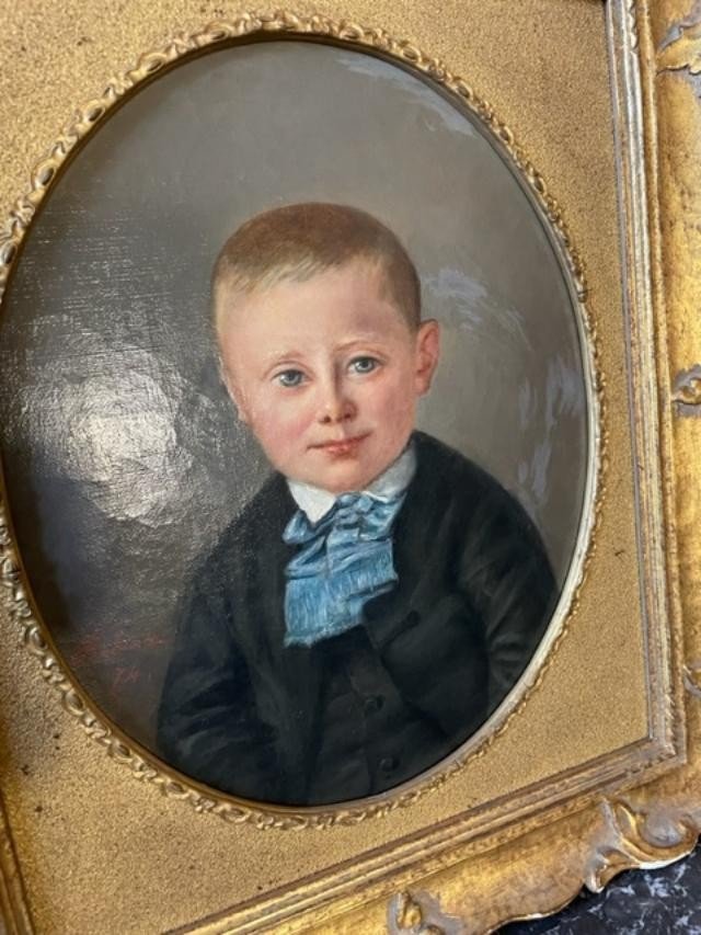 Charming Portrait Of A Young Boy From The 19th Century-photo-2