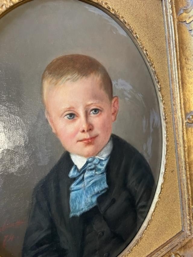 Charming Portrait Of A Young Boy From The 19th Century-photo-3