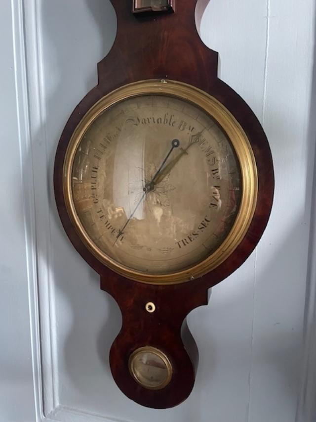 Important Barometer From The Restoration Period In Mahogany-photo-2