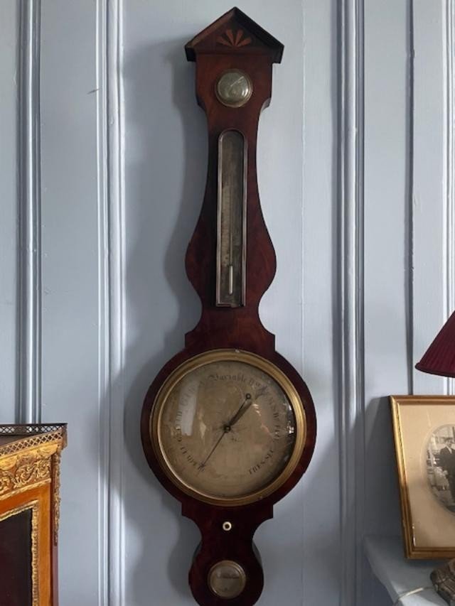 Important Barometer From The Restoration Period In Mahogany