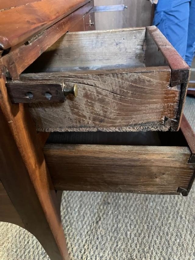 Elegant Donkey Back Secretary In Solid Mahogany From The 18th Century-photo-4