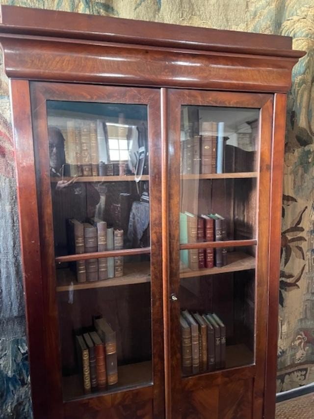 Petite bibliothèque en acajou d'époque restauration-photo-3