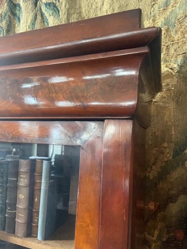 Petite bibliothèque en acajou d'époque restauration-photo-1