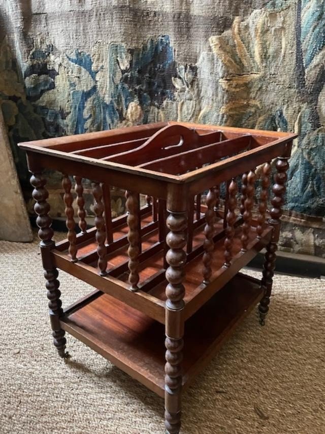 Restoration Period Mahogany Magazine Rack-photo-2