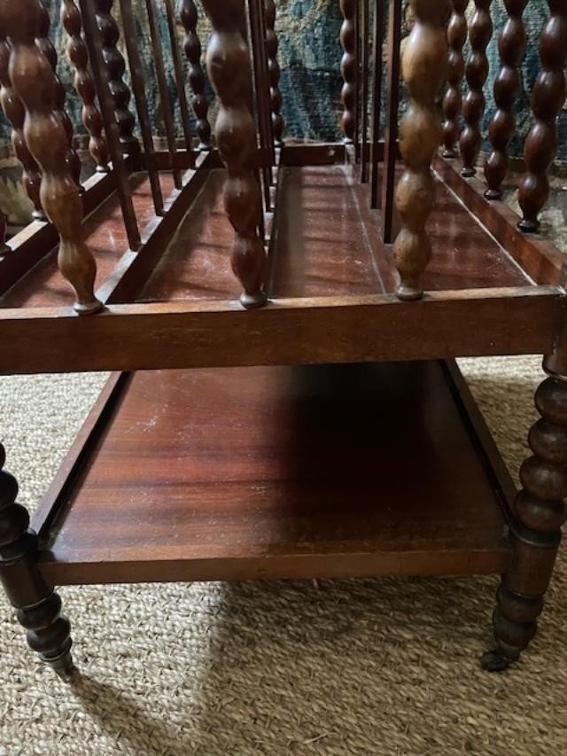 Restoration Period Mahogany Magazine Rack-photo-1