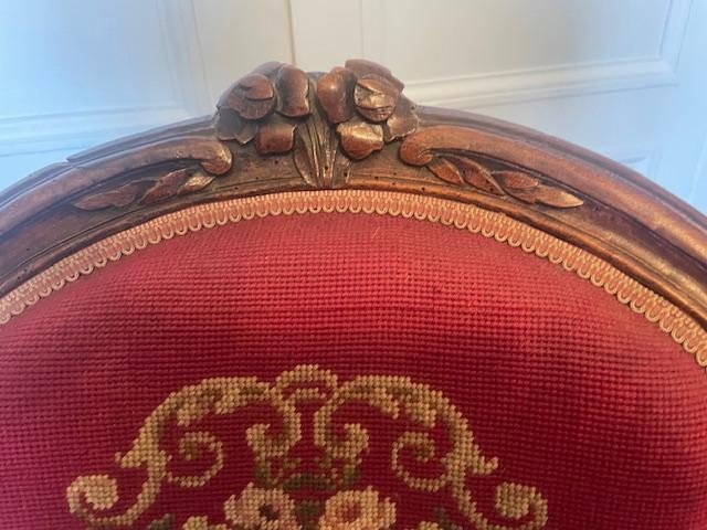 Lyonnais Armchair In Walnut, Louis XV Period-photo-4