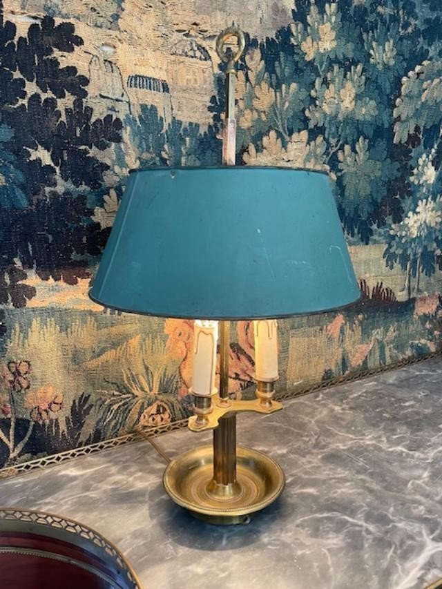 Lampe bouillotte en bronze à trois feux