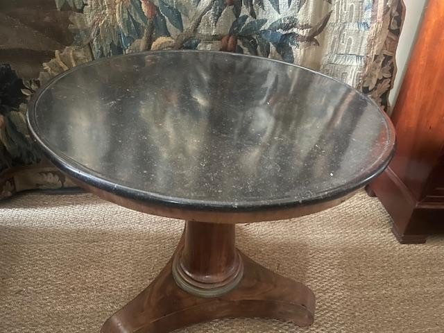 Empire Period Mahogany And Mahogany Veneer Pedestal Table-photo-2