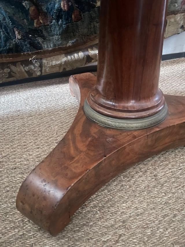 Empire Period Mahogany And Mahogany Veneer Pedestal Table-photo-4