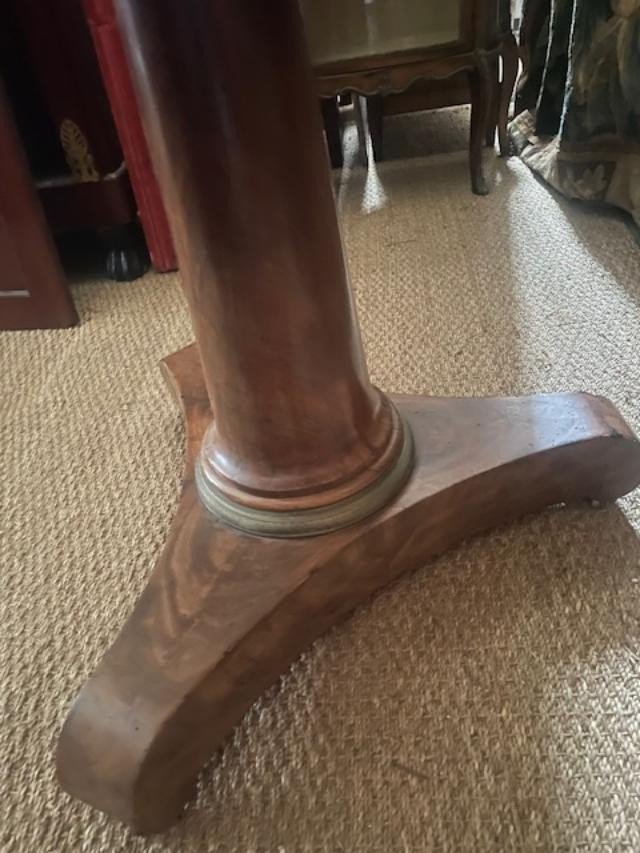 Empire Period Mahogany And Mahogany Veneer Pedestal Table-photo-3