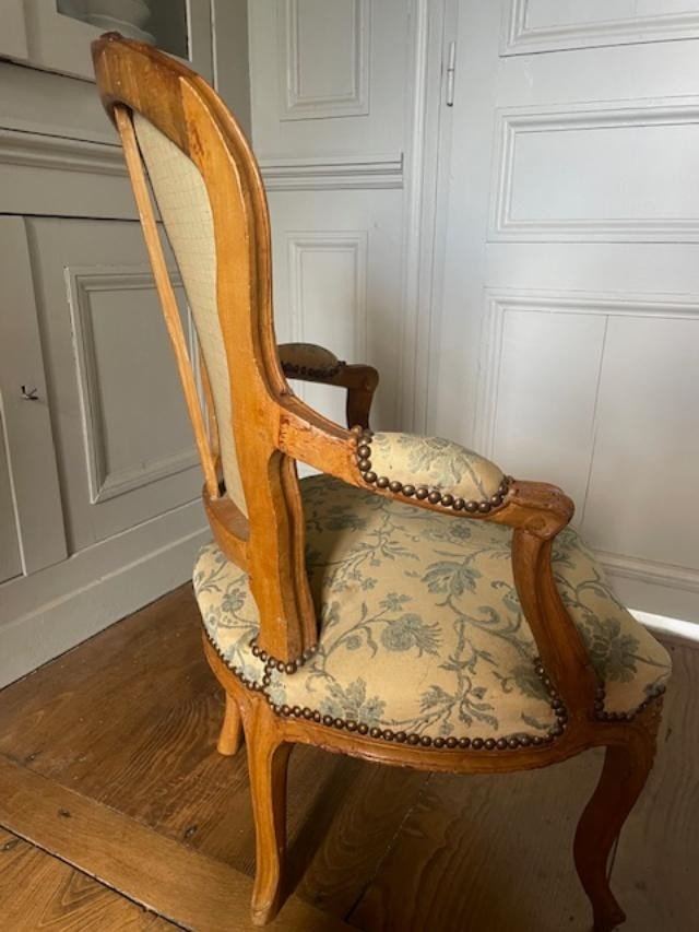 Pair Of Louis XV Period Walnut Armchairs, 18th Century-photo-1