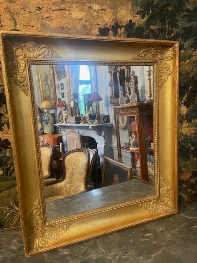Miroir en bois et stuc d&#039;&eacute;poque empire