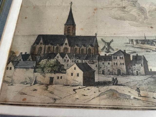 Old Watercolor Engraving Representing The City Of Saint-malo-photo-4