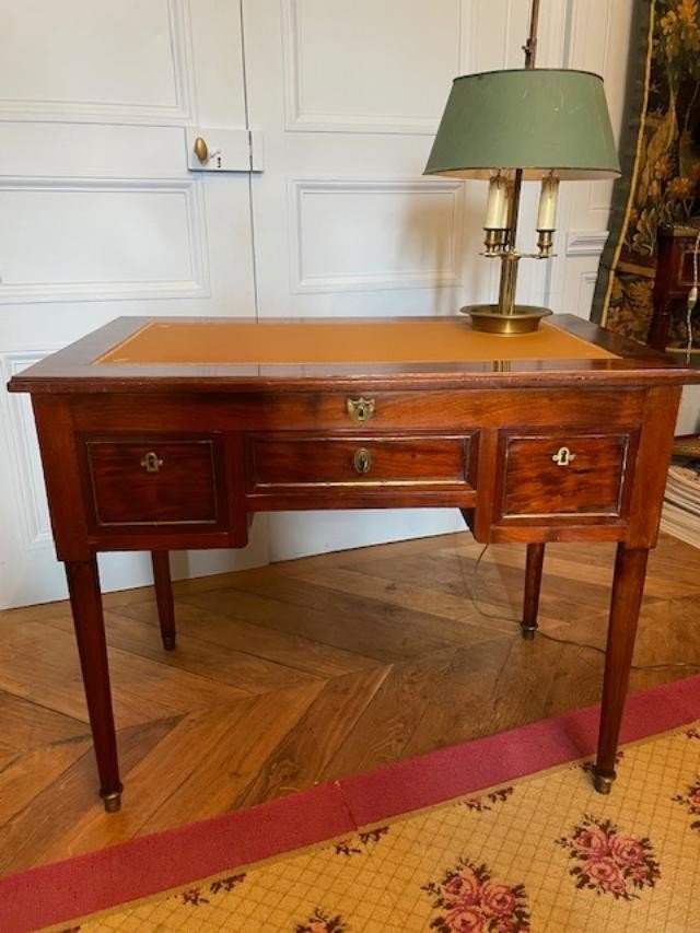 Bureau de dame en acajou d'époque Louis XVI-photo-2