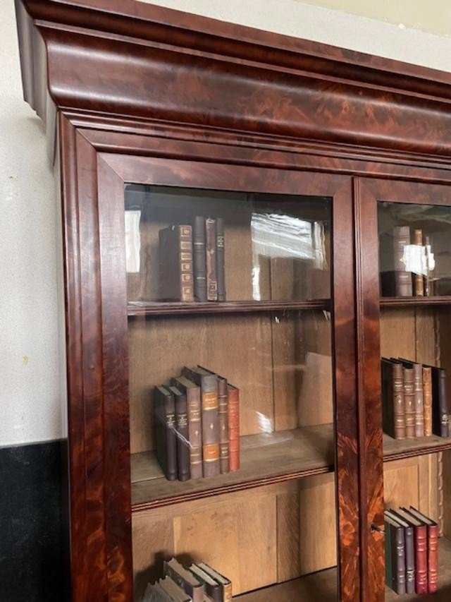 Large Mahogany Bookcase From The Restoration Period-photo-3