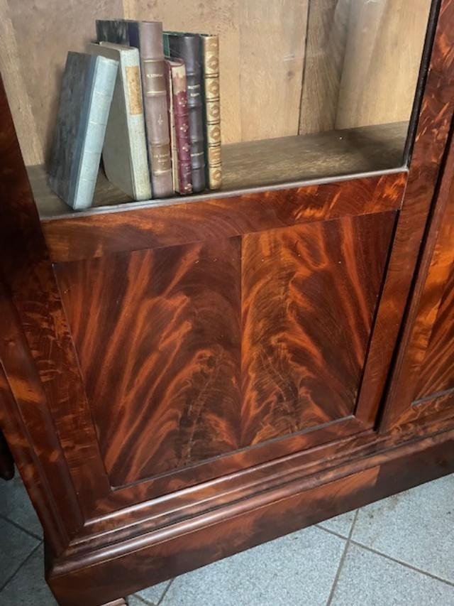 Large Mahogany Bookcase From The Restoration Period-photo-4