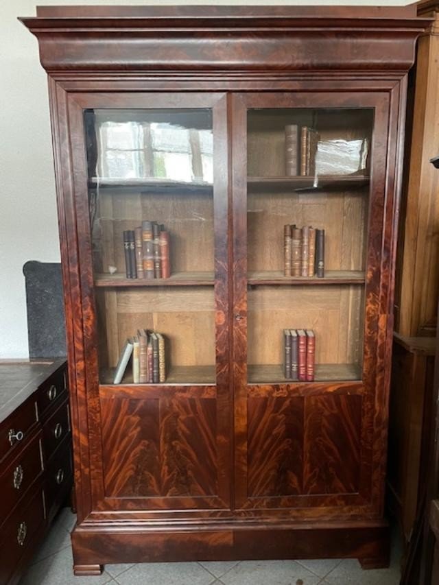 Large Mahogany Bookcase From The Restoration Period