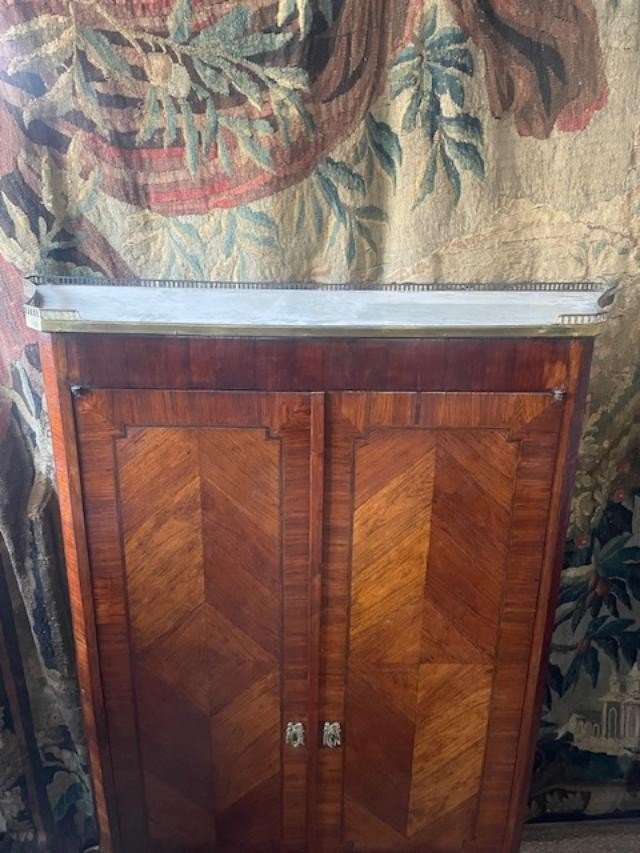 Armoire en placage de bois de violette et palissandre  de style Louis XVI-photo-2