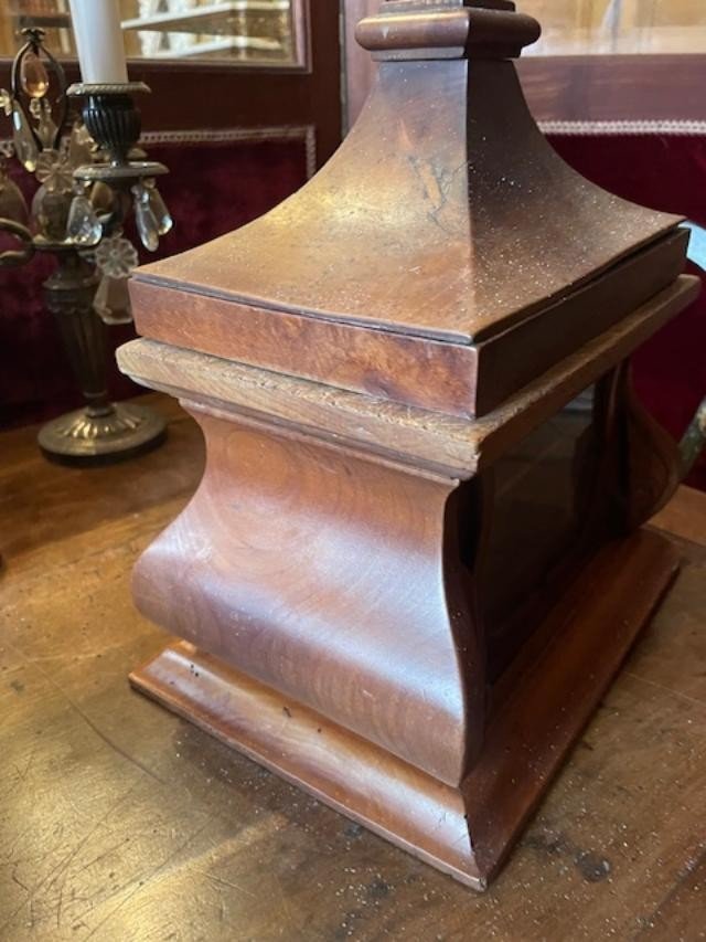 Walnut Wood Reliquary Box From The Mid-19th Century-photo-4