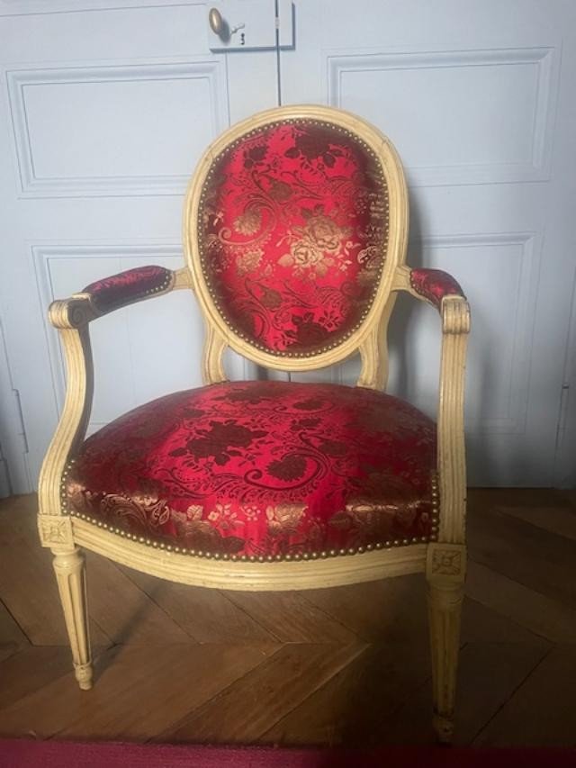 Proantic Paire De Fauteuils M Daillon D Poque Louis Xvi