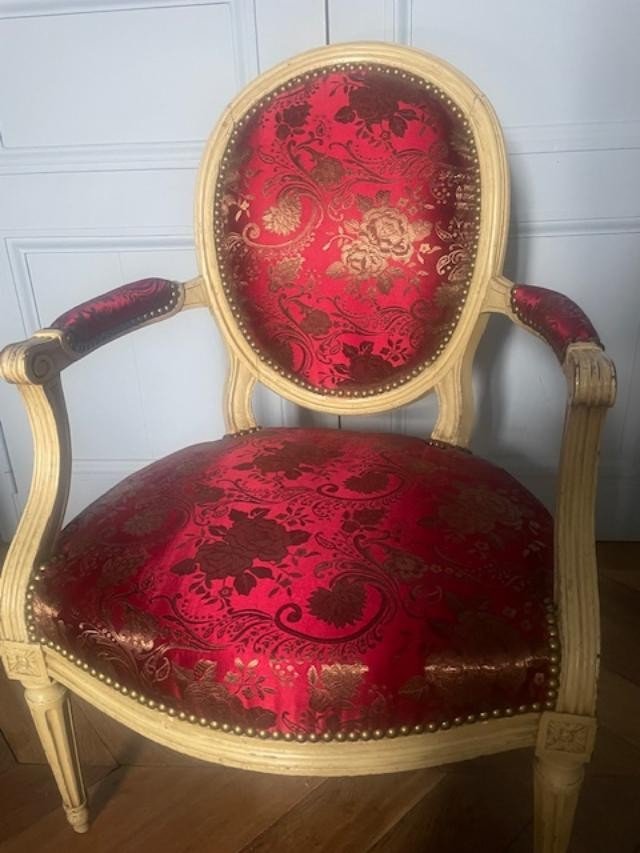 Proantic Paire De Fauteuils M Daillon D Poque Louis Xvi