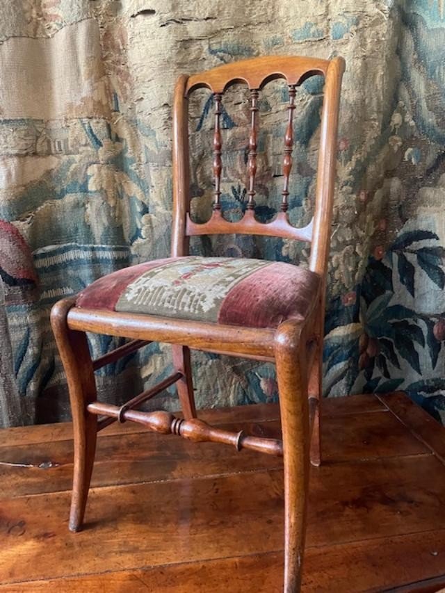 Set Of 6 Natural Wood Chairs From The Napoleon III Period-photo-2