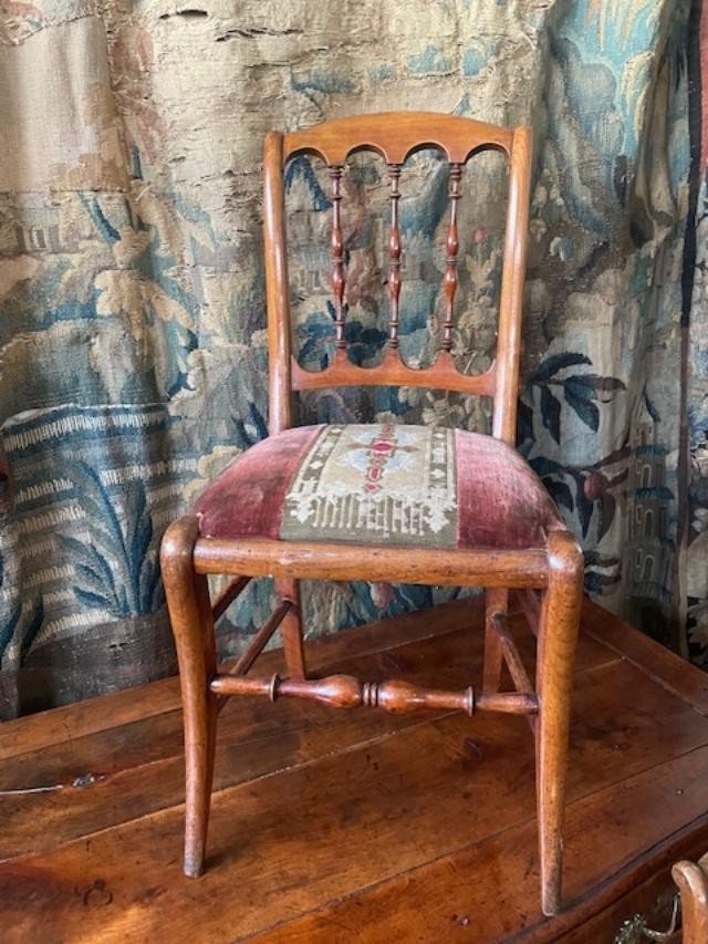 Set Of 6 Natural Wood Chairs From The Napoleon III Period-photo-3