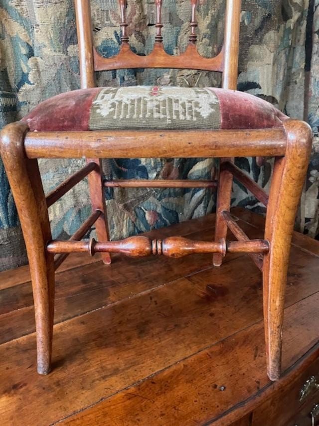 Set Of 6 Natural Wood Chairs From The Napoleon III Period-photo-3