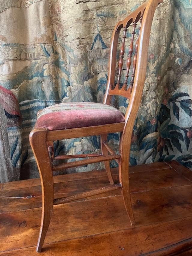 Set Of 6 Natural Wood Chairs From The Napoleon III Period-photo-4