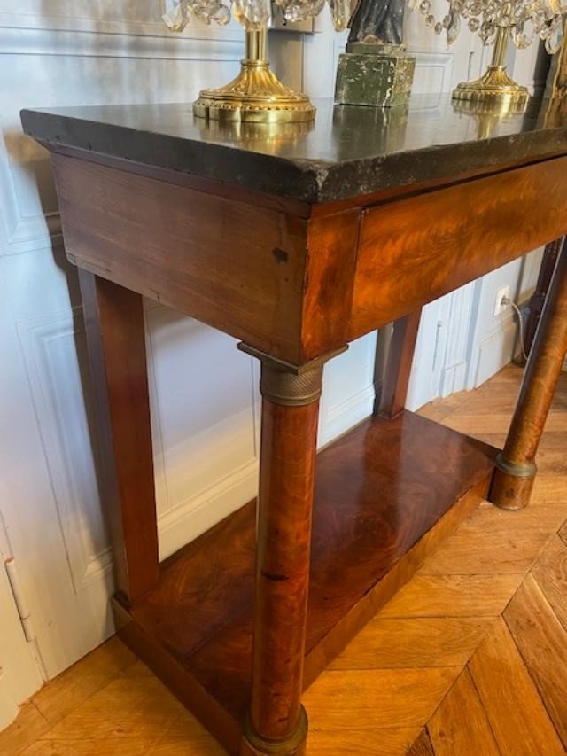 Elegant Mahogany Console From The Empire Period-photo-1