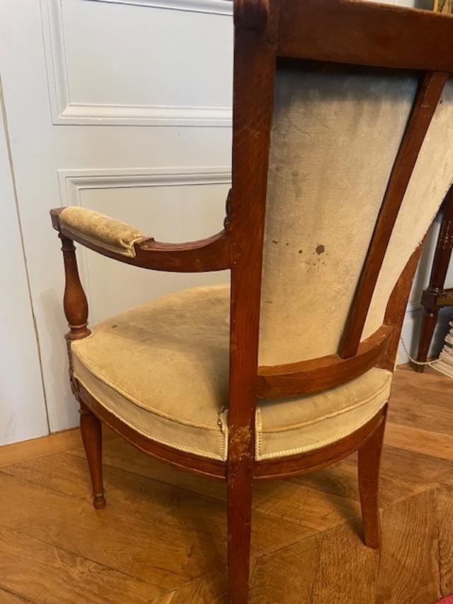 Set Of Four Directoire Period Armchairs, Late 18th Century -photo-2