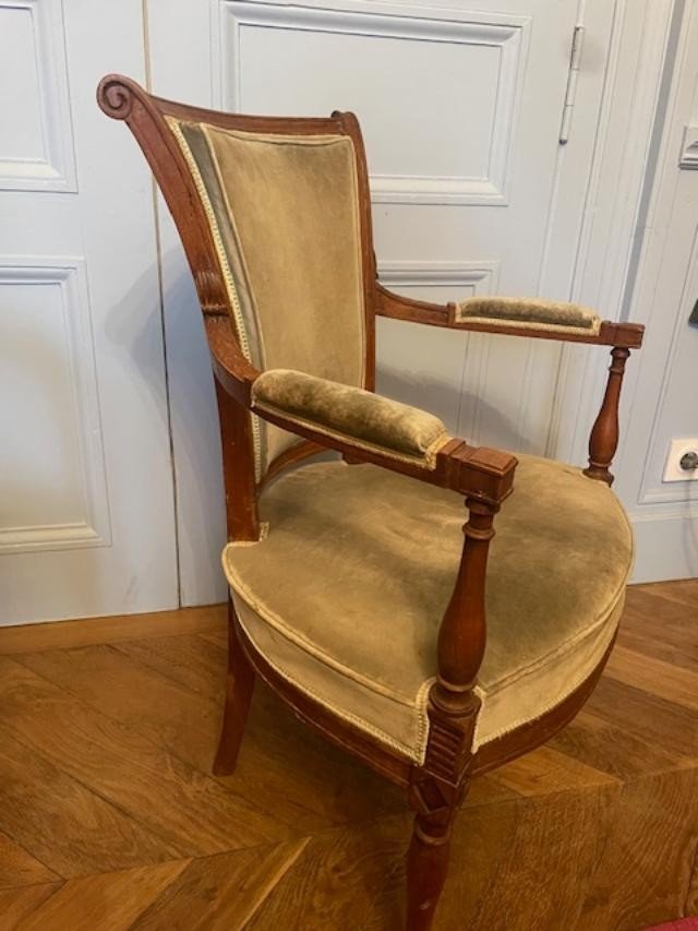 Set Of Four Directoire Period Armchairs, Late 18th Century -photo-3