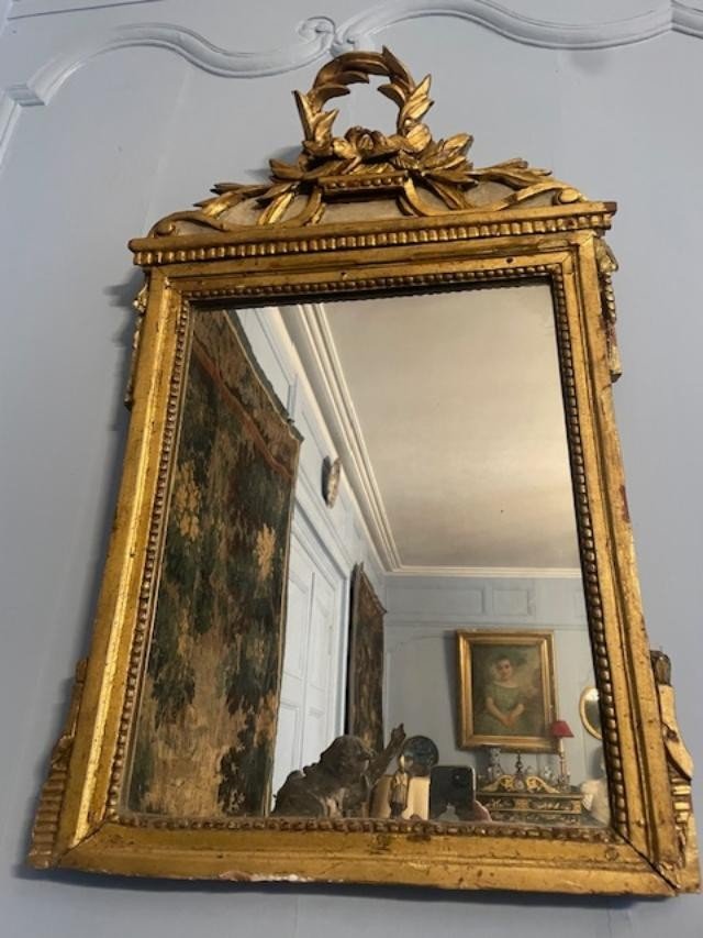 Miroir d'époque Louis XVI en bois doré