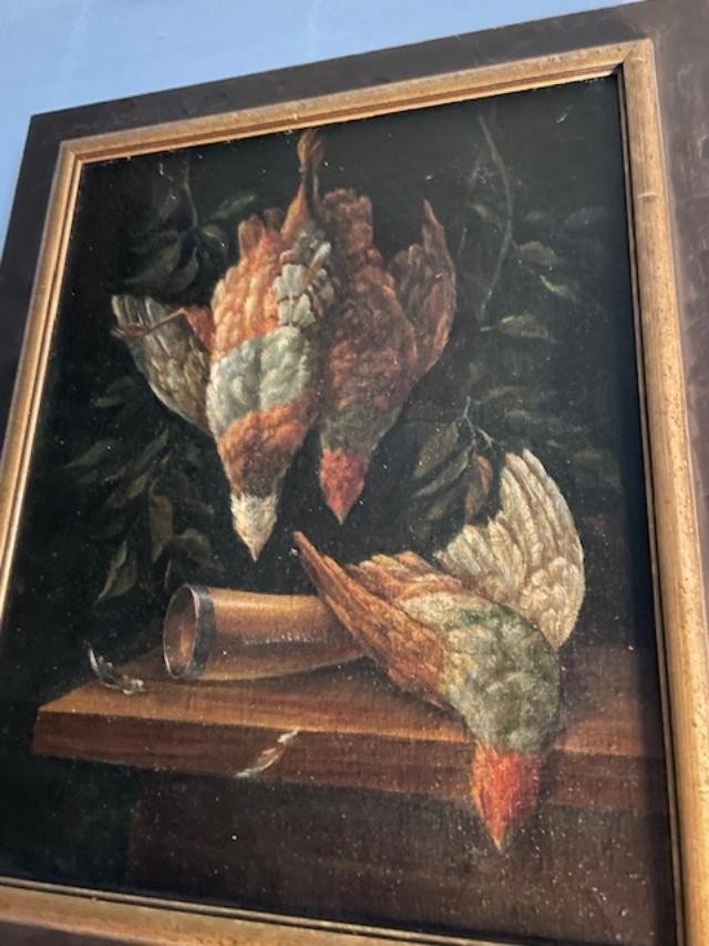 Nature morte aux perdrix grises  , Ecole française de la fin du 19 ème