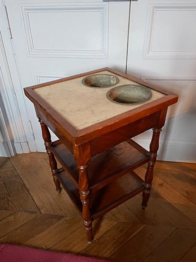 Restoration Period Mahogany Refreshment Table-photo-3