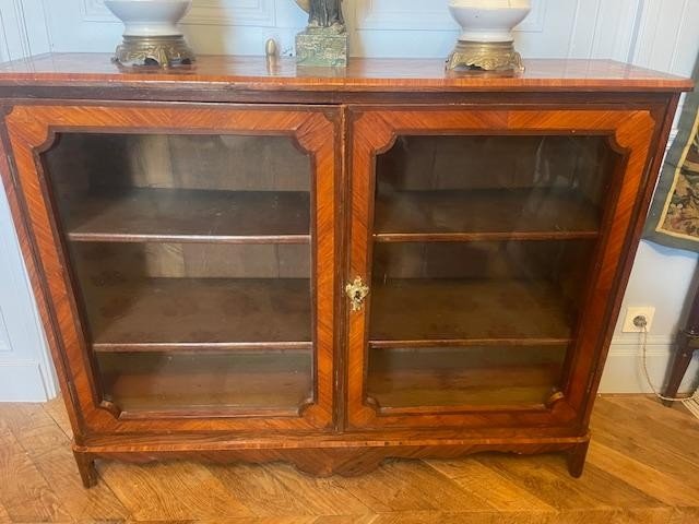 Display Case, Low Bookcase In Louis XVI Style Marquetry-photo-2