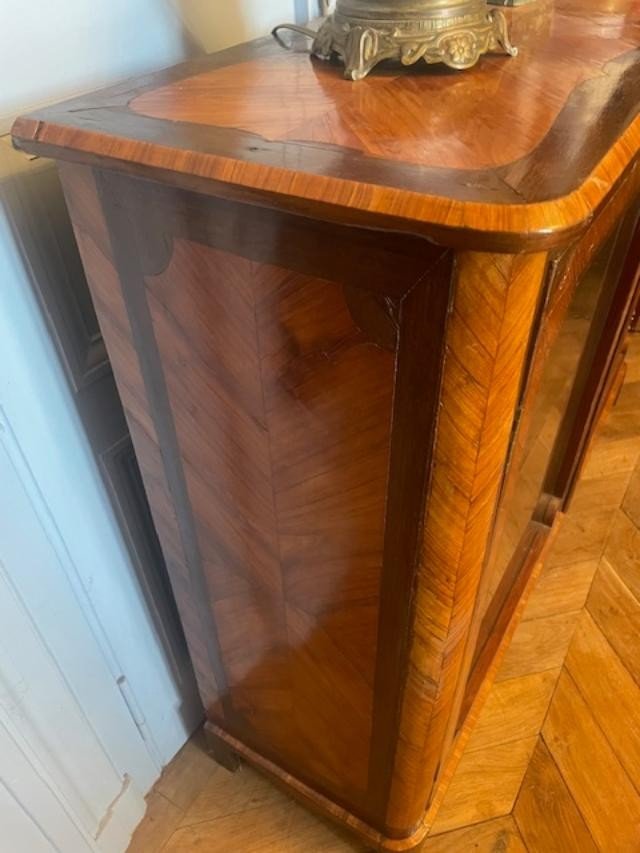 Display Case, Low Bookcase In Louis XVI Style Marquetry-photo-3