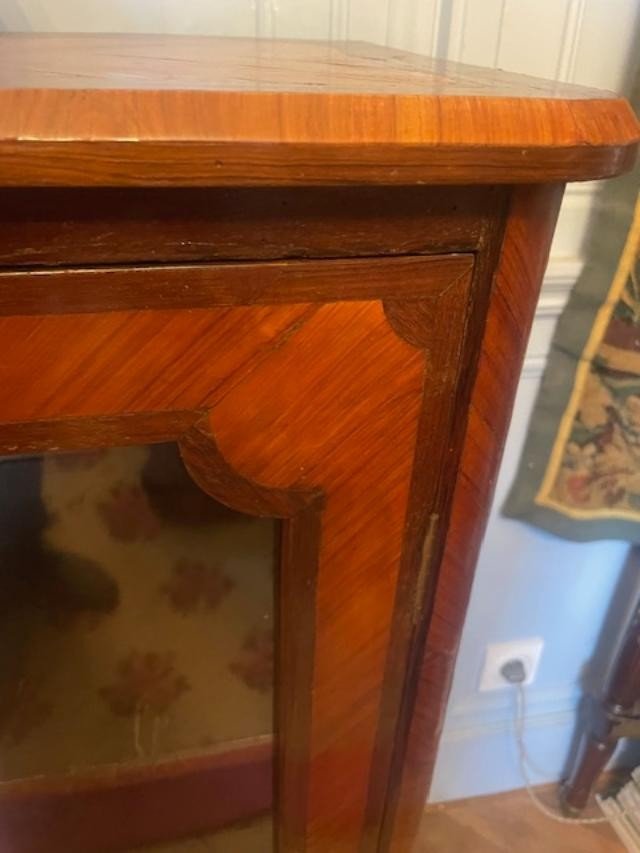 Display Case, Low Bookcase In Louis XVI Style Marquetry-photo-1