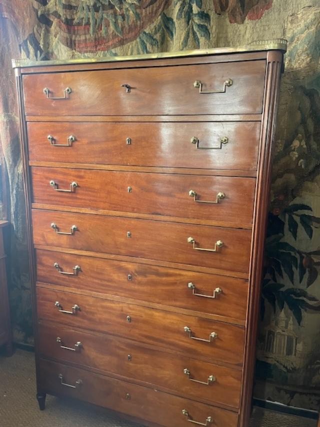 Louis XVI Period Blond Mahogany Chest Of Drawers-photo-4