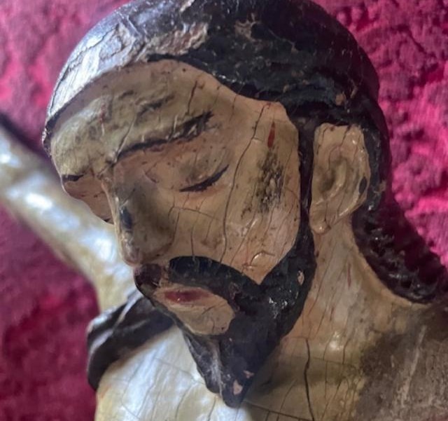 18th Century Polychrome Wooden Christ-photo-2