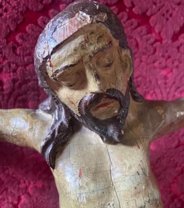 18th Century Polychrome Wooden Christ-photo-4