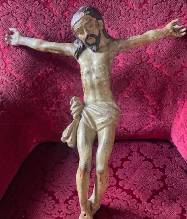 18th Century Polychrome Wooden Christ