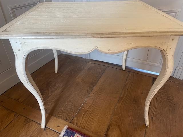 Partly Painted Living Room Table From The Louis XV Period-photo-4
