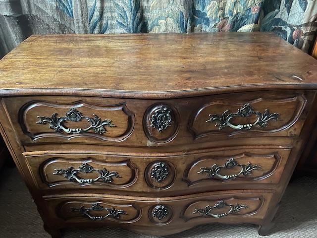 Commode Lyonnaise 18 ème en noyer d'époque Louis XV-photo-2