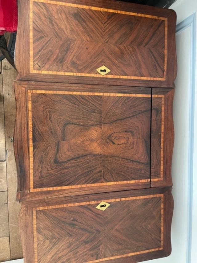 Louis XV Style Rosewood Marquetry Dressing Table-photo-3