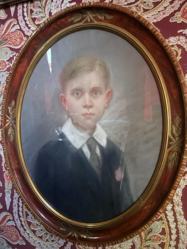 Oval Pastel Of A Boy From The 20s-photo-2