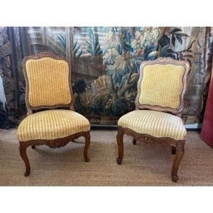 Fake Pair Of Regency Period Chairs In Walnut