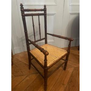 Child's Cane Armchair From The Napoleon III Period