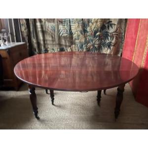 Large Vintage Cuban Mahogany Dining Room Table From The Early 19th Century