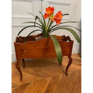 Louis XV Style Planter In Natural Wood
